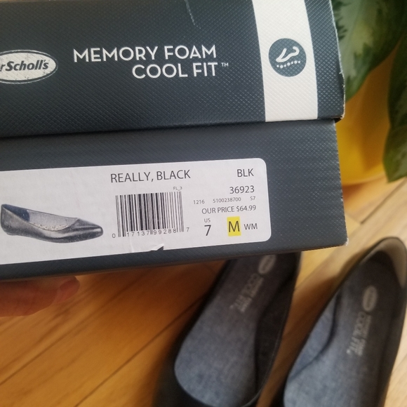 Dr. Scholl's Memory Foam Cool Fit Black Size 7 M - Picture 2 of 7